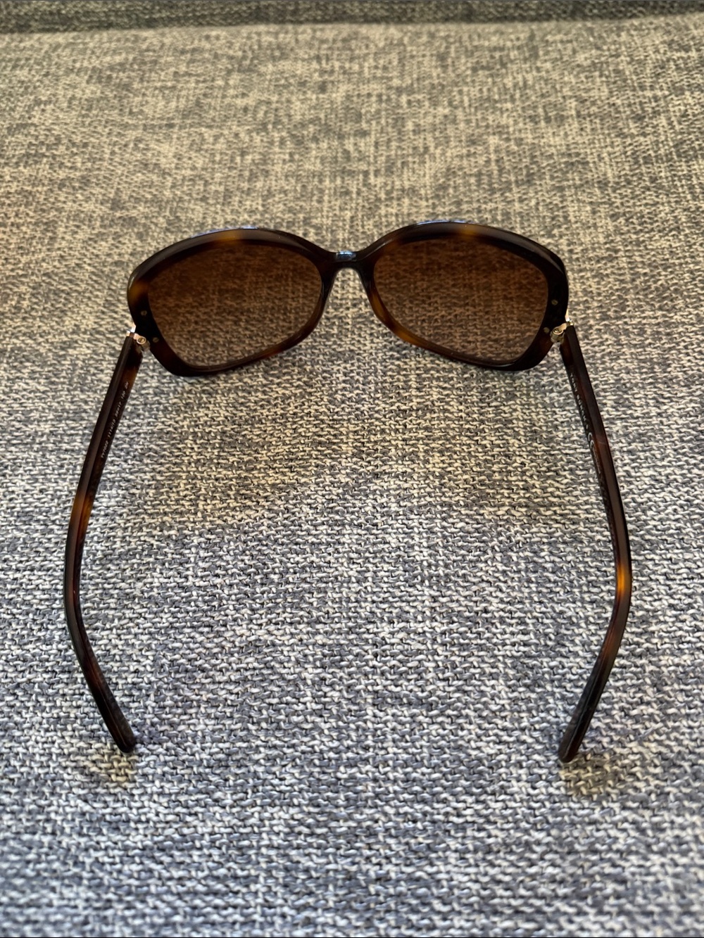 Tory Burch Brown Gradient Sunglasses with Orange Logo Case - Picture 5 of 6